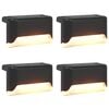 vidaXL Buitenzonne-lampen met grondpin 4 pcs Warmwit 4,5 cm ABS en PS