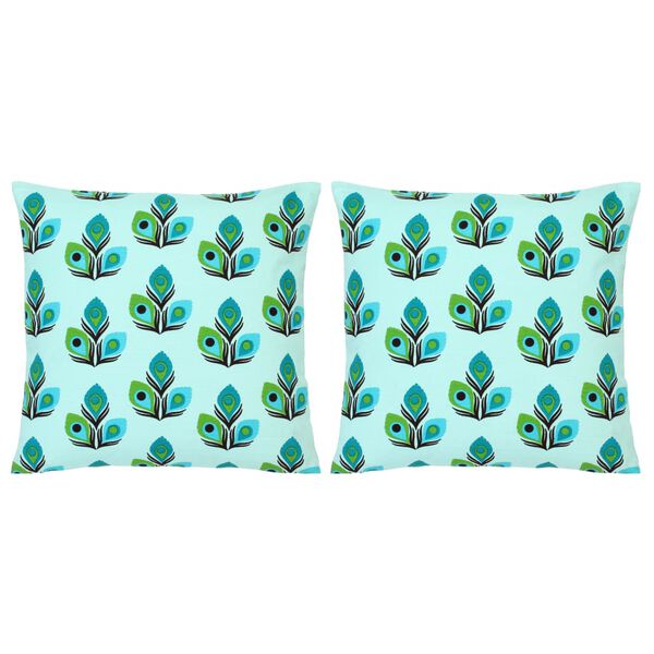 vidaXL Kussens 2 st met print 40x40 cm katoen meerkleurig