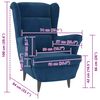 vidaXL Fauteuil fluweel blauw