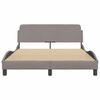 vidaXL Bedframe "Dover" stof taupe 140x190 cm