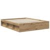 vidaXL Bedframe Ambachtelijk eiken 160 x 200 cm Massief grenenhout