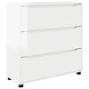 vidaXL Opbergkast 80 x 31 x 81 cm Bewerkt hout Hoogglans wit