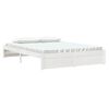 vidaXL Bedframe massief hout wit 150x200 cm