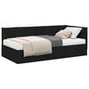 vidaXL Hoekbedframe met Matras met hoofdeinde 2 pcs Groen Fluweel