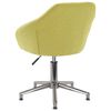vidaXL Eetkamerstoelen 4 st draaibaar stof groen
