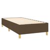 vidaXL Boxspring met matras stof donkerbruin 100x200 cm
