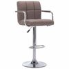 vidaXL Barstoel stof taupe