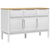 vidaXL Dressoir FLORO 114x43x74 cm massief grenenhout wit