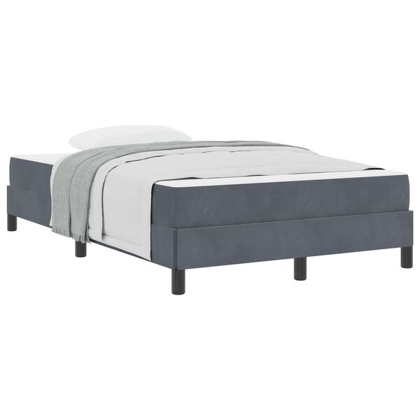 vidaXL Boxspringbed met matras Donkergrijs 120 x 190 cm Stof