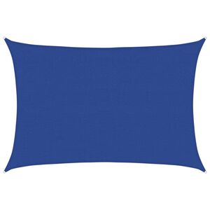 vidaXL Zonnezeil 160 g/m&sup2; rechthoekig 4x6 m HDPE blauw