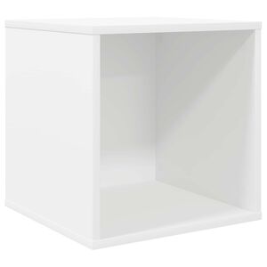 vidaXL Vinyl Album Doos Wit 37 x 36,5 x 38 cm Bewerkt hout