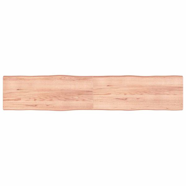 vidaXL Tafelblad natuurlijke rand 200x40x(2-6) cm eikenhout lichtbruin