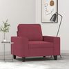vidaXL Fauteuil 60 cm stof wijnrood