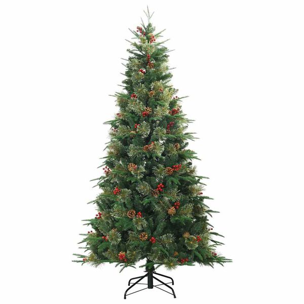 vidaXL Kunstmatige Inklapbare Kerstboom Groen 240 cm PVC, PE en Staal
