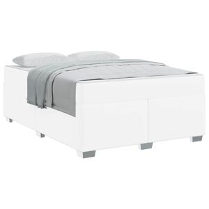 vidaXL Bedframe met matras Wit 140 x 200 cm Stof