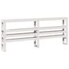 vidaXL Hoofdbord met schappen 200 cm massief grenenhout wit