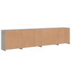 vidaXL Dressoir met LED-verlichting 283x37x67 cm grijs sonoma eiken