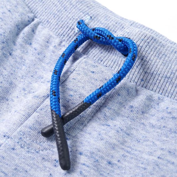 Kindershorts met trekkoord 92 gemêleerd blauw
