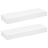 vidaXL Wandplanken zwevend met lades 2 st 80 cm wit