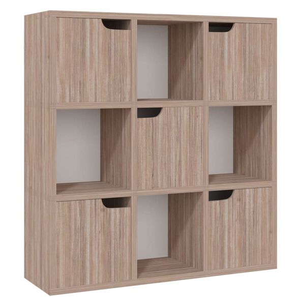 vidaXL Boekenkast 88,5x27,5x88 cm bewerkt hout grijs sonoma eiken