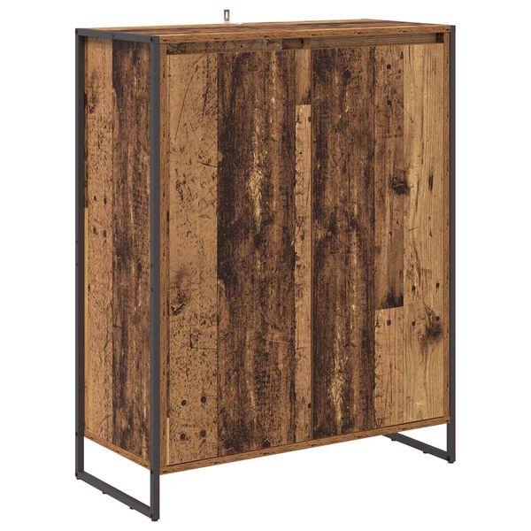 vidaXL Schoenenkast met opslag Oud Hout 79 x 36 x 100 cm Bewerkt hout