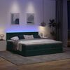 vidaXL Ottoman bed met matrassen en LED's 180x200cm fluweel