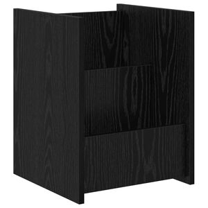 vidaXL Tijdschrift Rek Zwart Eiken 35 x 35 x 45 cm Bewerkt hout