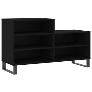 vidaXL Schoenenkast 102x36x60 cm bewerkt hout zwart