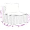 vidaXL 11-delige Loungeset met kussens poly rattan bruin