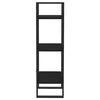 vidaXL Boekenkast met 3 schappen 40x30x105 cm massief grenenhout zwart