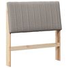 vidaXL Gestoffeerd hoofdbord Taupe 90 cm Massief grenenhout