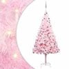 vidaXL Kunstkerstboom met verlichting en kerstballen 210 cm PVC roze