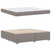 vidaXL Bedframe met matras Taupe 200 x 200 cm Stof