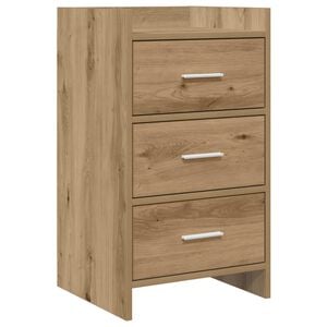 vidaXL Nachtkastjes Artisanaal eiken 40 x 36 x 70 cm Bewerkt hout