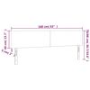 vidaXL Hoofdbord LED 160x5x78/88 cm stof taupe