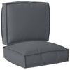 vidaXL Pallet Kussen Set 2 pcs Antraciet Oxford Stof
