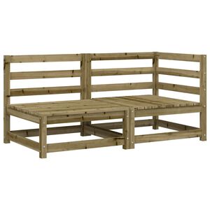 vidaXL Tuinbank 2-zits ge&iuml;mpregneerd grenenhout