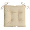 vidaXL Stoelkussens 2 st 40x40x7 cm oxford stof beige