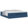 vidaXL Ottoman bed met matras 180x200cm stof blauw