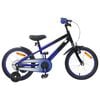 vidaXL Kinderfiets 16 Inch voor 4-6 jaar oud Blauw Zwart
