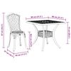 vidaXL Tuinset 3 pcs Wit Gegoten aluminium