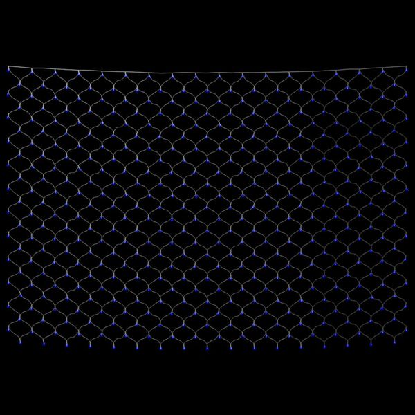 vidaXL Kerstnetverlichting 306 LED's binnen en buiten 3x3 m blauw