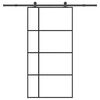 vidaXL Schuifdeur met beslag 102,5x205 cm ESG-glas en aluminium
