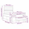 vidaXL Boxspring bed met matras met hoofdeinde Cr&egrave;me 120 x 200 cm Stof