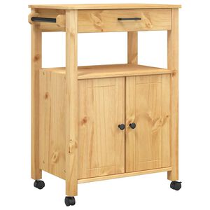 vidaXL Keukentrolley MONZA 60x40x88,5 cm massief grenenhout