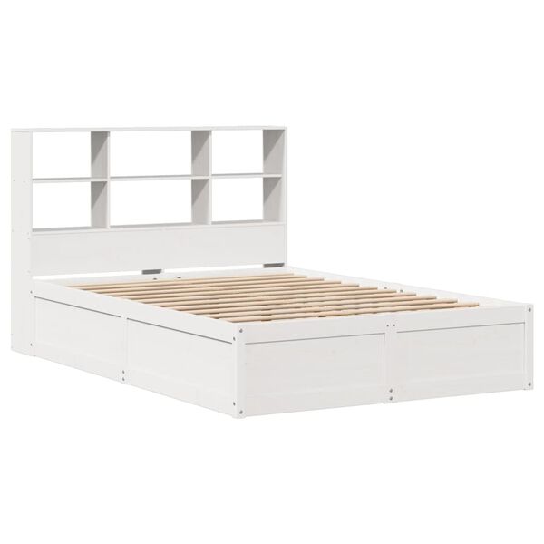vidaXL Bedframe zonder matras massief grenenhout wit 120x200 cm