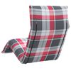 vidaXL Opvouwbare ligstoel Rood Geruit Patroon 175x54x8,5 cm Oxford Stof