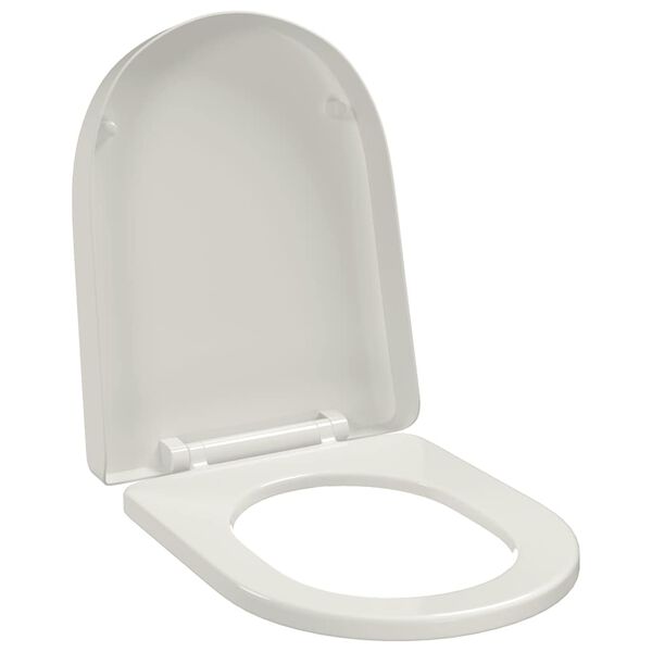 vidaXL Toiletbril soft-close vierkant wit