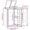 vidaXL Containerberging 2 containers 138x79x117 cm staal antraciet