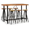 vidaXL 7-delige Barset massief acaciahout en gerecycled hout